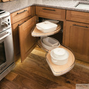 KraftMaid: Base Blind Corner with Chrome Swing-Out
