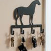 Wrought Iron Horse & Jockey Key Holder Key Hooks