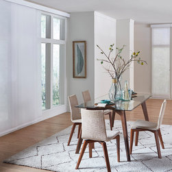 Fabric Sliding Panels in Flaxen 11% Pure White - Vertical Blinds