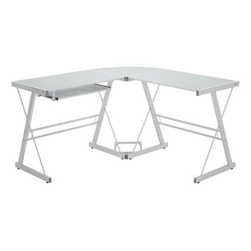 Home Office 56 L-Shaped Corner Computer Desk - White