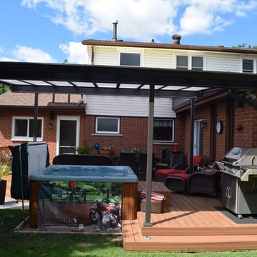 Some custom decks built by Hickory Dickory Decks using Armadillo decking.
