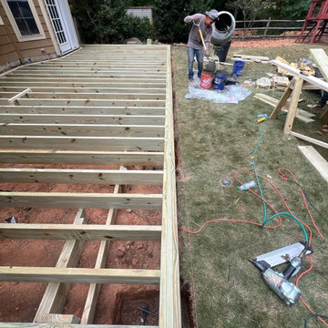 Trex Deck Build, Shed Roof Porch Install, and Door Replacement in Alpharetta, GA