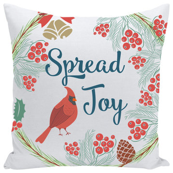 Spread Joy Throw Pillow, 14x14, With Insert