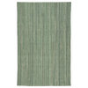 Lawson Vertical Stripe Rectangle Flat Woven Rug, Light Green, 24"x36"