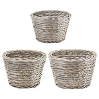 AB Home Set of 3 Oval Willow Basket in Natural Finish
