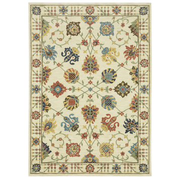 Fabienne Floral Indoor Area Rug, Ivory, 2'x3'