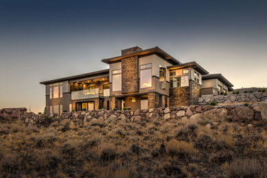 Inspiration for a contemporary exterior home remodel in Other