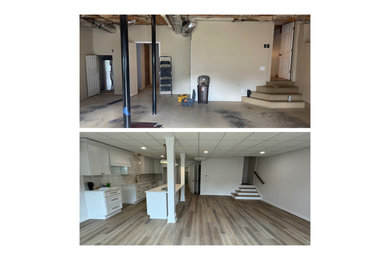 Inspiration for a modern home design remodel in Atlanta