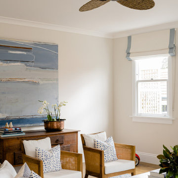 Traditional Hamptons Family Living Room