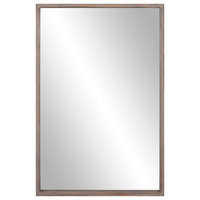 Patton Decor 25x37 Natural Woodgrain Narrow Framed Mirror