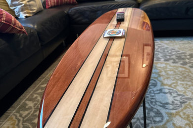 Surfboard Coffee Table Decor