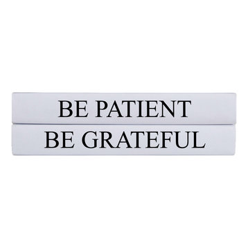 Be Grateful Quote Book Stack, S/2