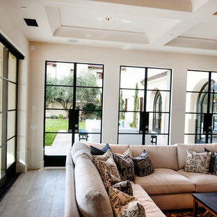Design ideas for a mediterranean living room in Orange County.