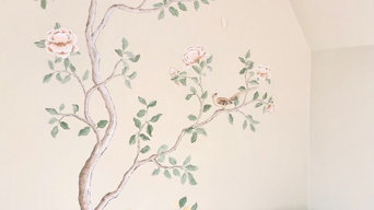 Chinoiserie Mural Painting For Interior Bedroom