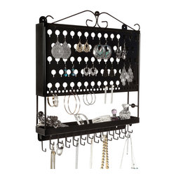 Designers Impressions - Designers Impressions JR20 Large Wall Mounted Jewelry Organizer - Jewelry Boxes And Organizers