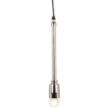 Contemporary Tubular Pendant Lamp | Andrew Martin Beacon Of Light, Silver