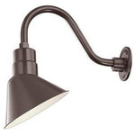 Millennium Lighting - Millennium Lighting RAS10-ABR R Series - 10" Angle Shade - RAS10-ABR is shade onlyChoose a Goose Neck for wall mount (shown with RGN15-ABR)Optional Wire Guard (RWG10-ABR) is also available.R Series 10" Angle Shade Architectural Bronze *UL: Suitable for wet locations*Energy Star Qualified: n/a  *ADA Certified: n/a  *Number of Lights: Lamp: 1-*Wattage:200w A bulb(s) *Bulb Included:No *Bulb Type:A *Finish Type:Architectural Bronze