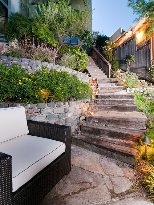 Railroad Tie Steps | Houzz