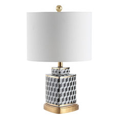 Alisha Table Lamp - Black, White