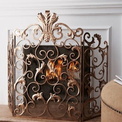 Acanthus Fireplace Screen - Fireplace Accessories