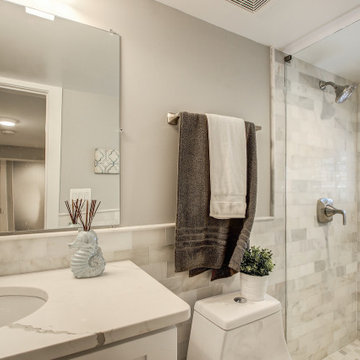 Bathroom Remodeling With Corner Tub,Standing Shower, Sink, Extra Cabinet Virgina
