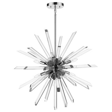 Z-Lite 4003-8 Burst 8 Light 33"W Crystal Globe Sputnik Chandelier - Chrome