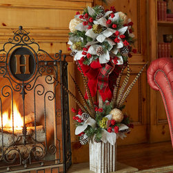 Highland Fling Floor Topiary - Wreaths And Garlands