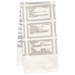 artgoodies - Organic Retro Recipe Dessert Tea Towel - This high quality 100% certified organic cotton tea towel was custom made just for artgoodies! Hand printed with a pattern of typewriter print recipes that are surrounded by a darling scallop border! This is the dessert recipes towel featuring 18 different recipes! Cakes, frostings, and pies oh my! A collection of recipes circa 1956. Nice and absorbent for drying dishes, looks great when company is over, and makes a great housewarming gift! Measures 20”x 28”.