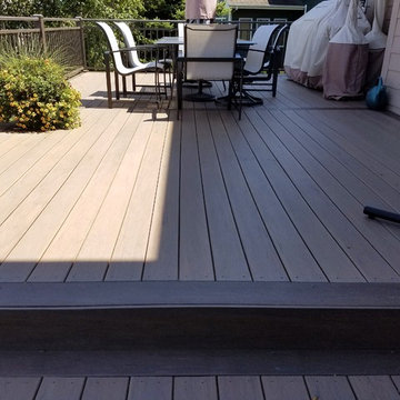 Large Timbertech Deck with Separate Outdoor Living Areas