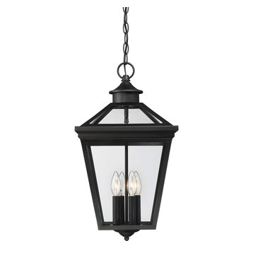 Outdoor Hanging Lantern, Black, 20.75"