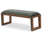 AICO/Michael Amini - AICO Michael Amini Kathy Ireland Brooklyn Walk Dining Bench - Say hello to the rustic look we love, with an eclectic splash. Paired with our gray side chairs or styled as an accent, this Brooklyn Walk Dining Bench has a faux leather seat and modern frame that keeps things clean all around.