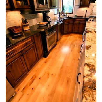 Hickory plank flooring