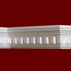 17 DCT Carved Styrofoam Crown Molding Dentil-4 in wide & 6.5 ft. long - Wallpaper