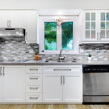 Custom kitchen cabinets + Caesarstone countertop in Toronto