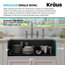 Bellucci Workstation 33" Farmhouse Apron Granite Composite Kitchen Sink MBL