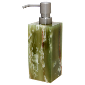 Myrtus Collection Whirl Green Onyx Soap Dispenser