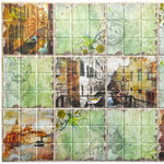Dundee Deco - Distressed Venice Sights 3D Wall Panels, Set of 5, Covers 25.6 Sq Ft - Dundee Deco's 3D Falkirk Retro are lightweight 3D wall panels that work together through an automatic pattern repeat to create large-scale dimensional walls of any size and shape. Dundee Deco brings a flowing, soothing texture with a touch of luxury. Wall panels work in multiples to create a continuous, uninterrupted dimensional sculptural wall. You can cover an existing wall with wall tiles or disguise wallpaper or paneled wall. These modern wall tiles create a sculptural and continuous dimensional surface to any room setting through patterning. Dundee Deco tile creates a modern seamless pattern on a feature wall or art piece.