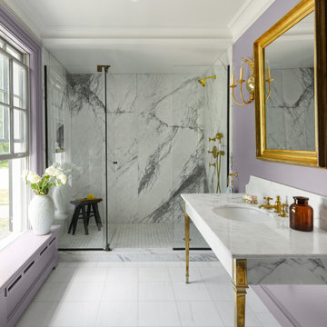 Quaker Hill Farmhouse - Master Bathroom