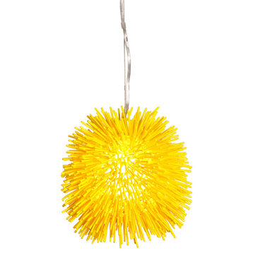 Varaluz 169M01 Urchin 1 Light 9"W Mini Pendant - Un-Mellow Yellow