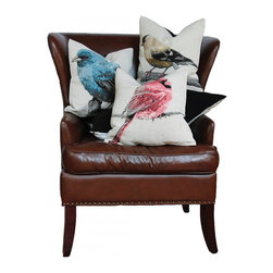 Xia Home Fashions - Bird Emboridery Pillow Collection - Decorative Pillows