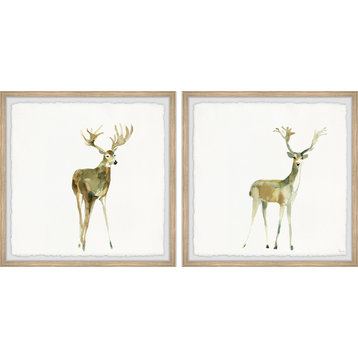 Little Deer Diptych, 2-Piece Set, 12x12 Panels
