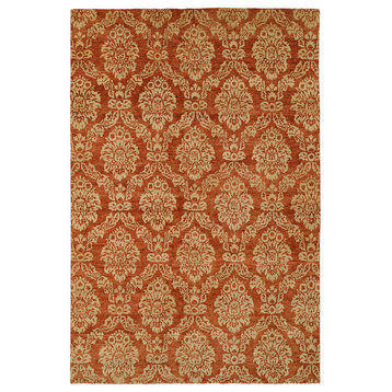 Royal Manner Derbyshire Hand-Knotted Rug, Rust, 12'x15'