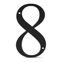 Timeless Wrought Iron - Black 6" Wrought Iron House Number, 8 - House Numbers