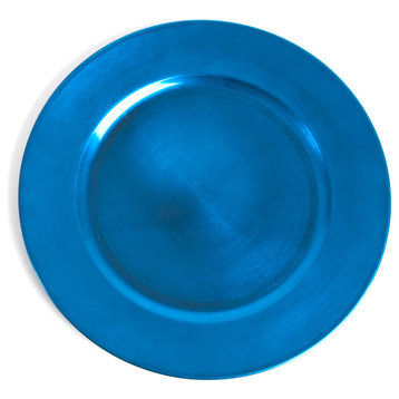 Couleurs Du Monde Classic Design Charger Plate, Set of 4, Cobalt Blue