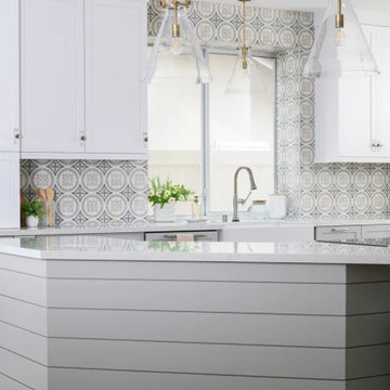 A Massive Kitchen Island Designed for Function and Style