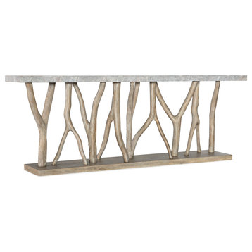 Hooker Furniture Surfrider Veneer and Resin Console Table in Natural/Stone