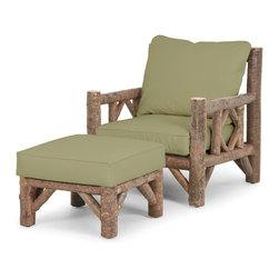La Lune Collection - Rustic Club Chair, Rustic Ottoman by La Lune Collection - Armchairs And Accent Chairs