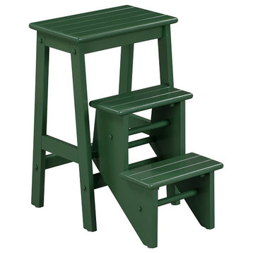 Niko Folding 3-Tier Step Stool, Equestrian Green, 24 Inch