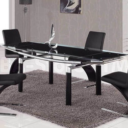 5 PC Foldable Dining Set in Black - Global Furniture USA - Dining Sets