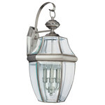 Generation Lighting Collection - Sea Gull Lighting 3-Light Outdoor Lantern, Brushed Nickel - Blubs Not Included